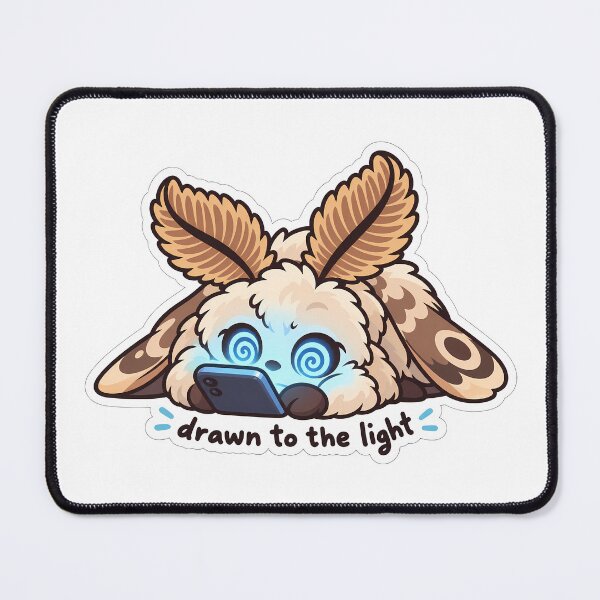 Item preview, Drawn to the Light Moth Phone Doomscrolling designed and sold by Mordenrox.