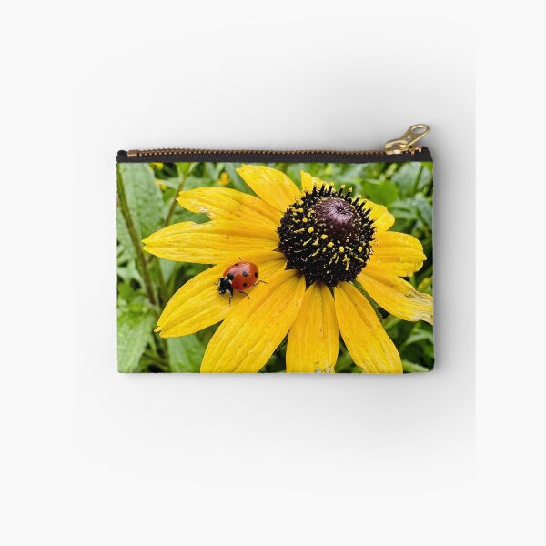 Item preview, Tiny Red Ladybug On Yellow Coneflower Petal designed and sold by donekerry.