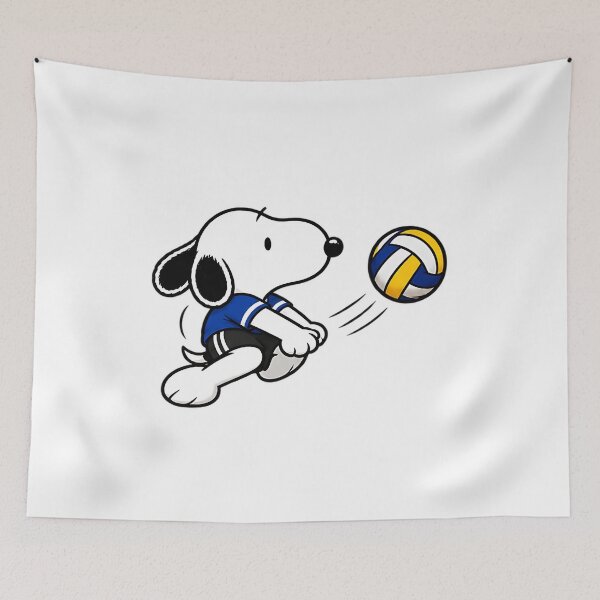 Item preview, Snoopy Volleyball Player – Cute Running Volleyball Action Pose designed and sold by artizallart.