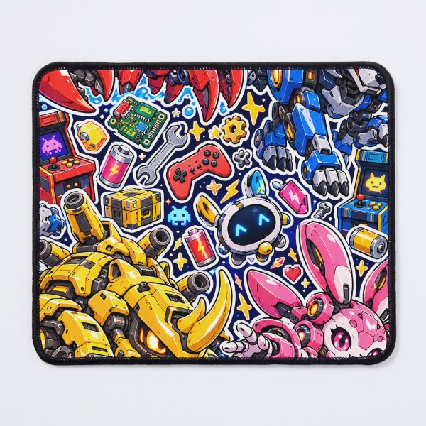 Item preview, Mecha Robot Animals Sticker Pack Retro Gamer Art designed and sold by Inked Legacy.