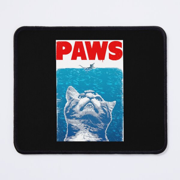 Item preview, Paws Cat Shark Parody Movie Poster Art designed and sold by ronifas.