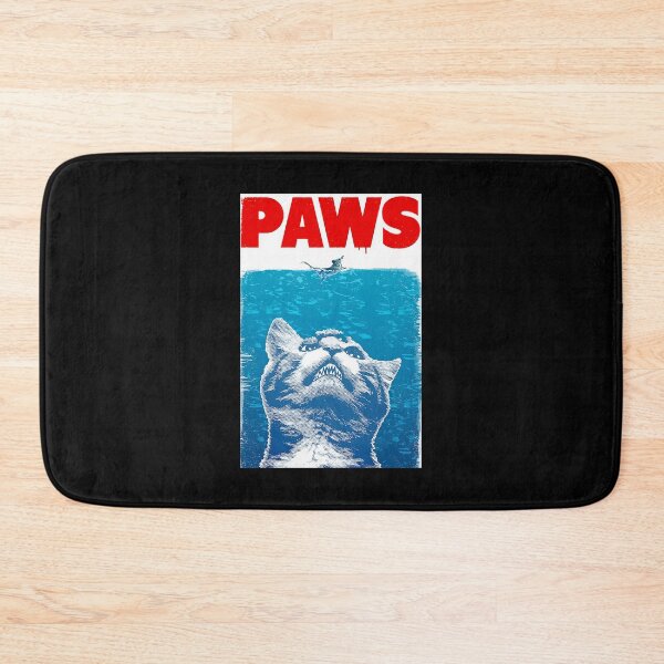Item preview, Paws Cat Shark Parody Movie Poster Art designed and sold by ronifas.