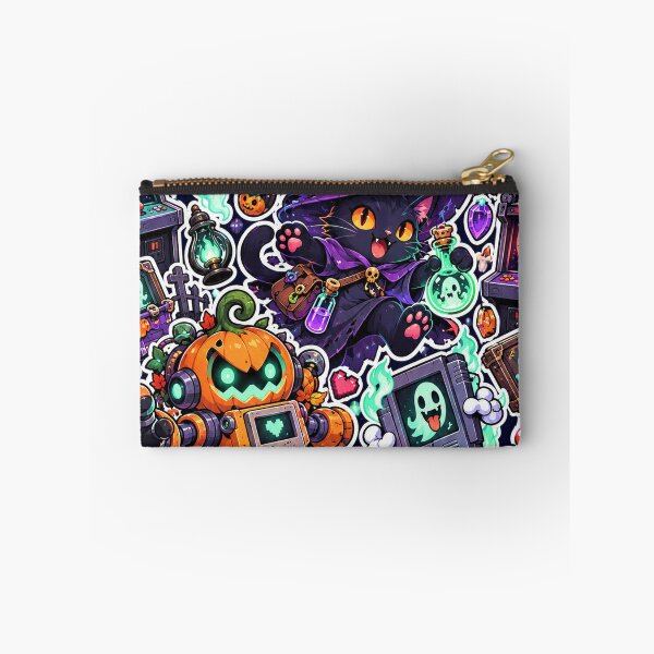 Item preview, Haunted Gamer Halloween Sticker Pack Ghost Cat Art designed and sold by Inked Legacy.