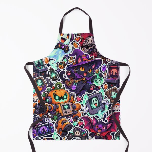 Item preview, Haunted Gamer Halloween Sticker Pack Ghost Cat Art designed and sold by Inked Legacy.