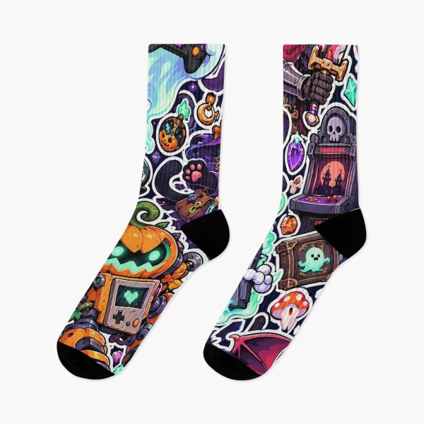 Item preview, Haunted Gamer Halloween Sticker Pack Ghost Cat Art designed and sold by Inked Legacy.