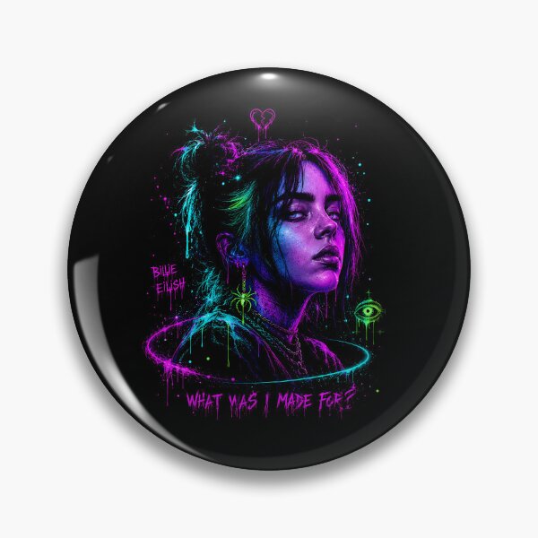 Item preview, Billie Eilish What Was I Made For Neon Portrait designed and sold by JMS-Artvintage.