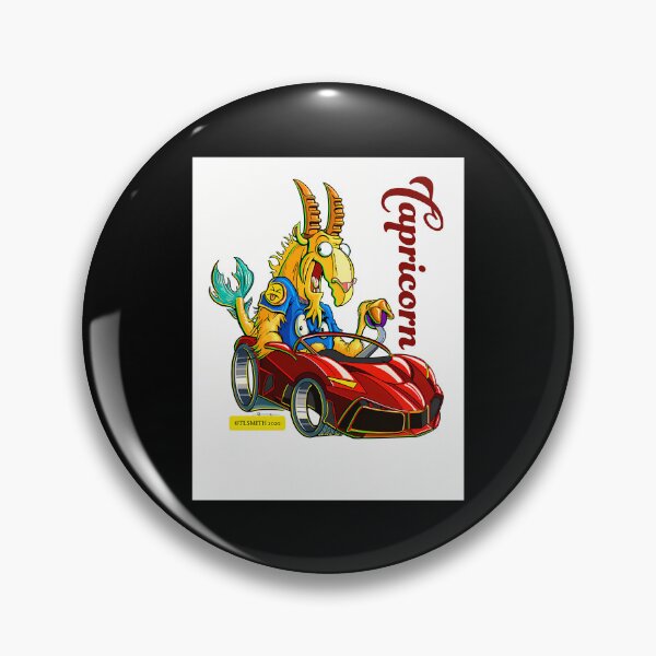 Item preview, Horned Sea Goat Creature Driving Red Sports Car designed and sold by GeorgeLegros.