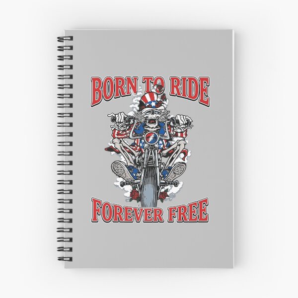 Item preview, Born to Ride Forever Free Skeleton Bike designed and sold by FrettKnitwear.