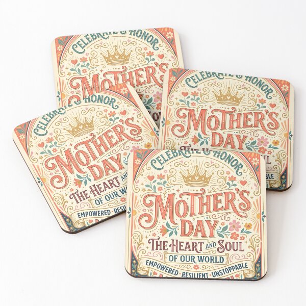 Item preview, Vintage Mother's Day - Floral Typography "Moms Rule!" designed and sold by HeloyPinter.