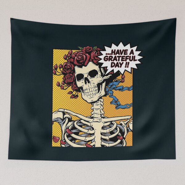 Item preview, Have a Grateful Day Skeleton Design designed and sold by FrettKnitwear.