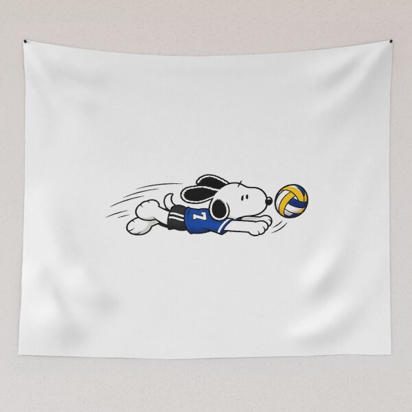 Item preview, Cute Snoopy Volleyball – Diving Volleyball Player Action Pose designed and sold by artizallart.