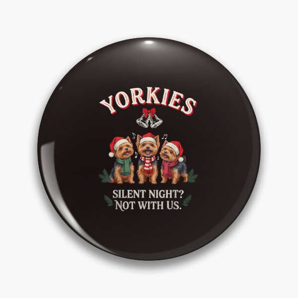 Item preview, Yorkies Silent Night Not With Us Funny Christmas Dog Lover designed and sold by mari-kayden.