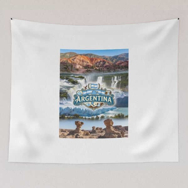 Item preview, Argentina Landscapes Emblem - Jujuy, Iguazu, Perito Moreno Glacier & Talampaya designed and sold by HeloyPinter.