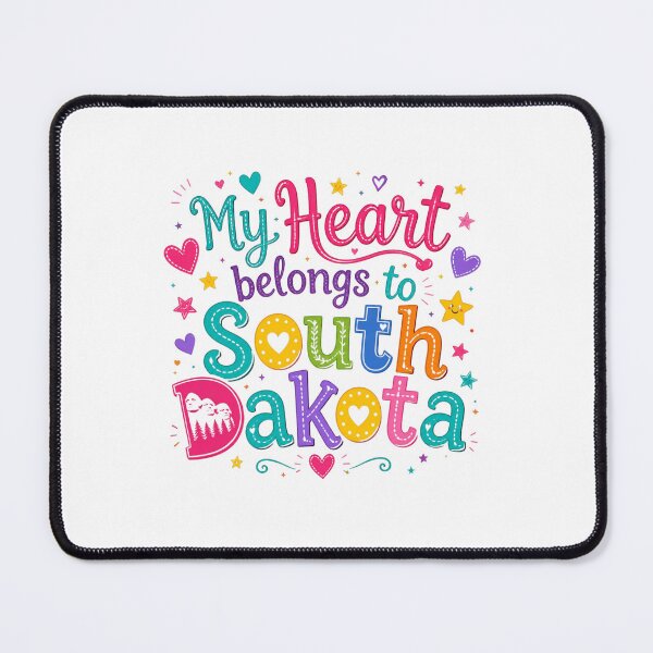 Item preview, My Heart Belongs to South Dakota - Cute Souvenir Travelers Gift for Men Women & Kids  designed and sold by Mozaic Clothes.