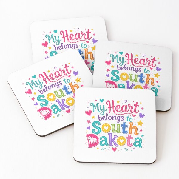 Item preview, My Heart Belongs to South Dakota - Cute Souvenir Travelers Gift for Men Women & Kids  designed and sold by Mozaic Clothes.