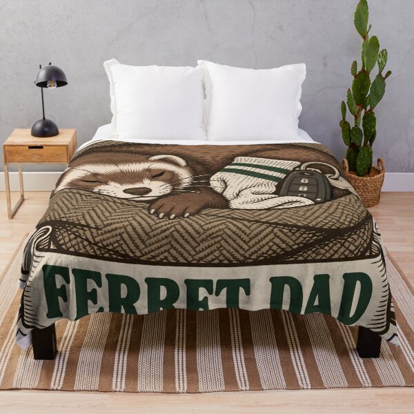 Item preview, Ferret Dad Vintage Crest | Funny Ferret Sleeping in Flat Cap with Stolen Sock designed and sold by StickyGuys.