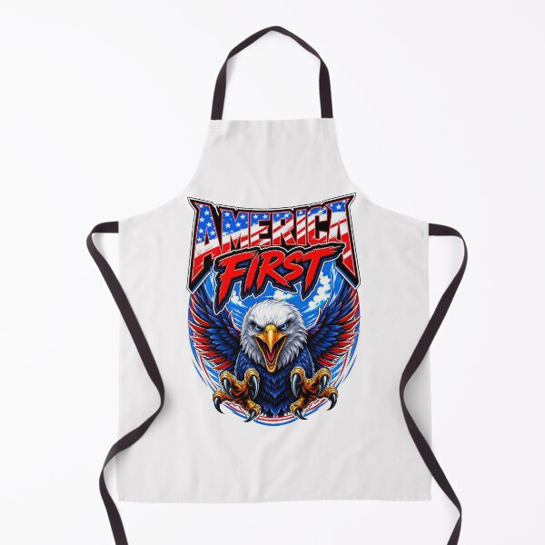 Item preview, America First Eagle – American Flag Bald Eagle Patriotic USA Design on White Background  designed and sold by WLHmedia.com .