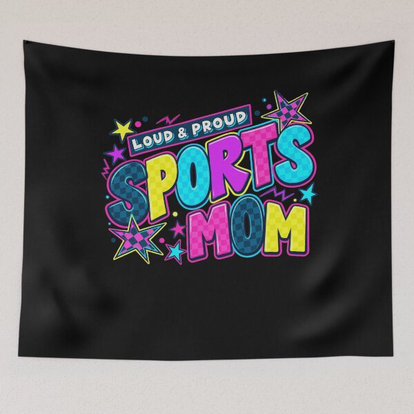 Item preview, Loud And Proud Sports Mom Retro Checkered Neon Game Day Graphic designed and sold by JapanAnimeSH1.