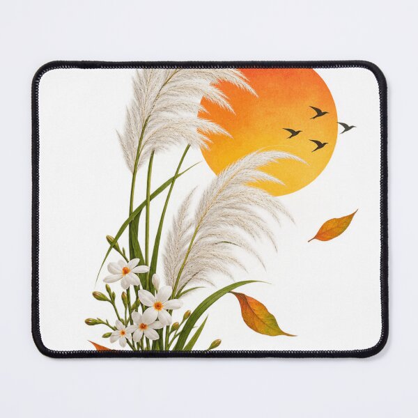 Item preview, Autumn Botanical Kash Grass – Minimal Fall Nature Art designed and sold by meghnad.