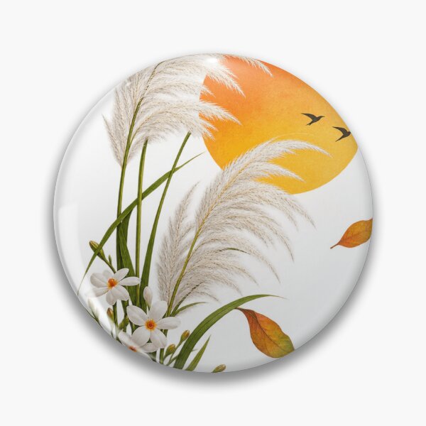 Item preview, Autumn Botanical Kash Grass – Minimal Fall Nature Art designed and sold by meghnad.
