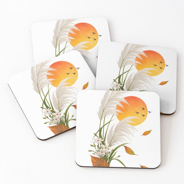 Item preview, Autumn Botanical Kash Grass – Minimal Fall Nature Art designed and sold by meghnad.