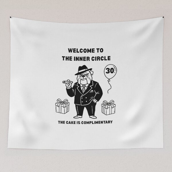 Item preview, Funny 30th Birthday Card Bulldog Mafia Boss Welcome to the Inner Circle designed and sold by HYPNK.