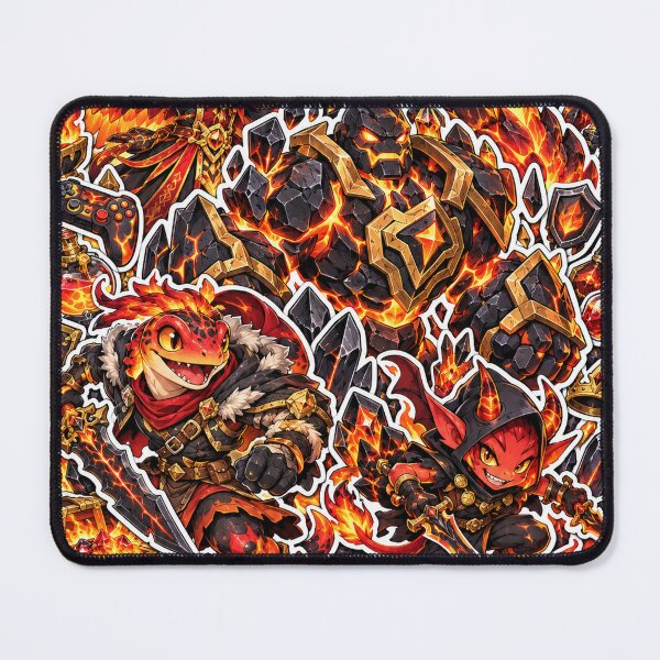 Item preview, Fire Dragon Gamer Sticker Pack Lava Fantasy Art designed and sold by Inked Legacy.