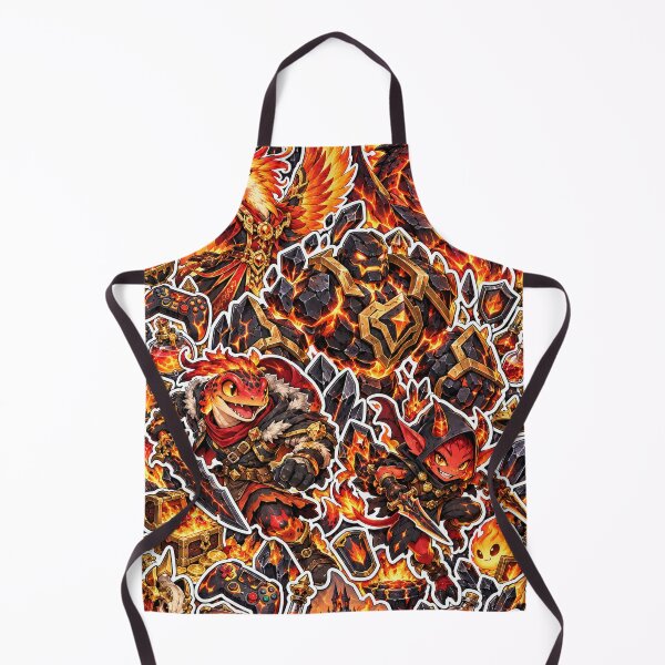 Item preview, Fire Dragon Gamer Sticker Pack Lava Fantasy Art designed and sold by Inked Legacy.