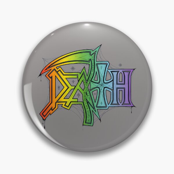 Item preview, DEATH Logo Rainbow Gradient Metal T-Shirt-54 designed and sold by XhulianoPoci.