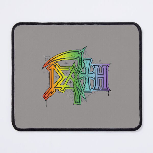 Item preview, DEATH Logo Rainbow Gradient Metal T-Shirt-54 designed and sold by XhulianoPoci.