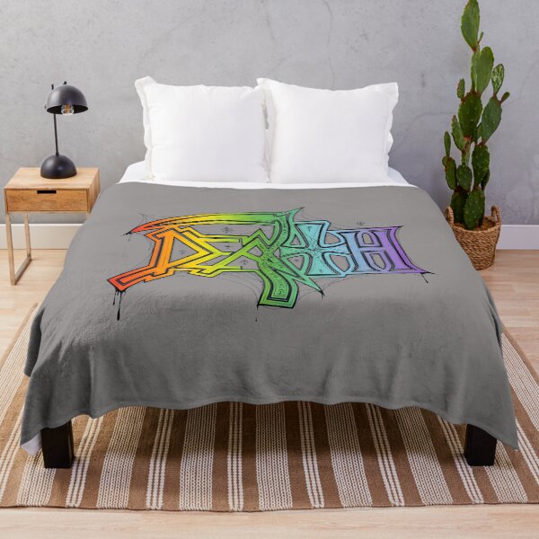 Item preview, DEATH Logo Rainbow Gradient Metal T-Shirt-54 designed and sold by XhulianoPoci.