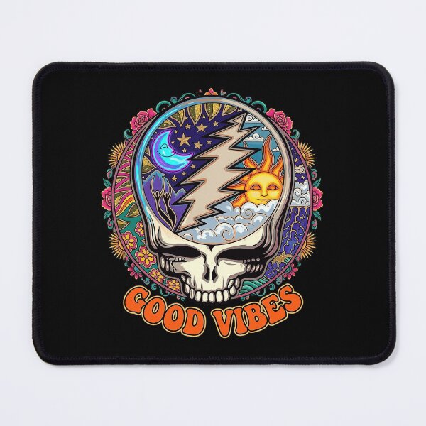 Item preview, Grateful Dead Good Vibes Sun Moon Skull designed and sold by FrettKnitwear.