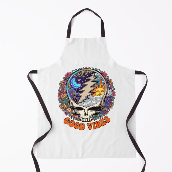 Item preview, Grateful Dead Good Vibes Sun Moon Skull designed and sold by FrettKnitwear.