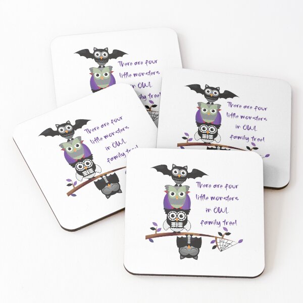 Item preview, Four…in OWL Family Tree (on White) designed and sold by PawsitiveMum3.