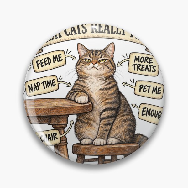 Item preview, What Cats Really Think Funny Tabby Cat designed and sold by skyartdesign.