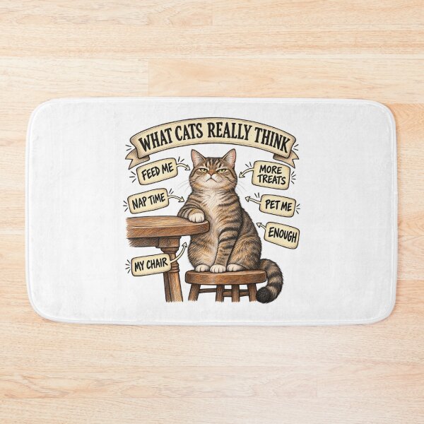 Item preview, What Cats Really Think Funny Tabby Cat designed and sold by skyartdesign.