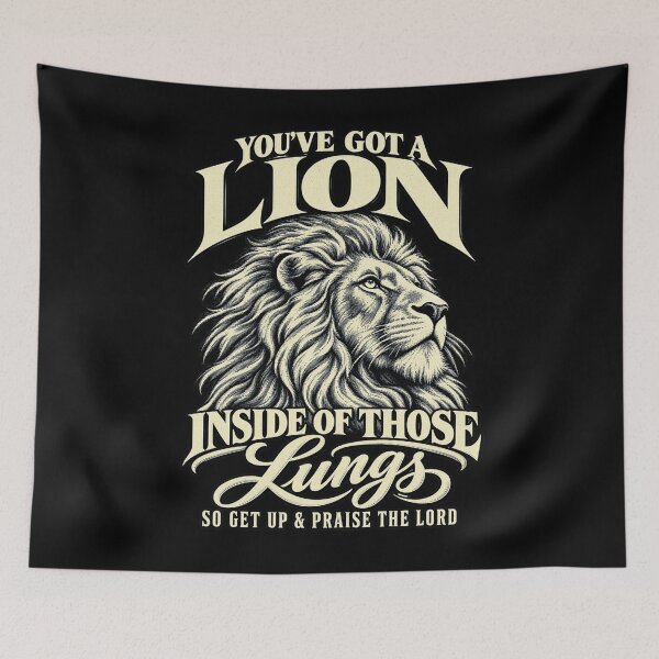 Item preview, Lion Inside Of Those Lungs Praise The Lord Christian Faith Lion Graphic designed and sold by JapanAnimeSH1.