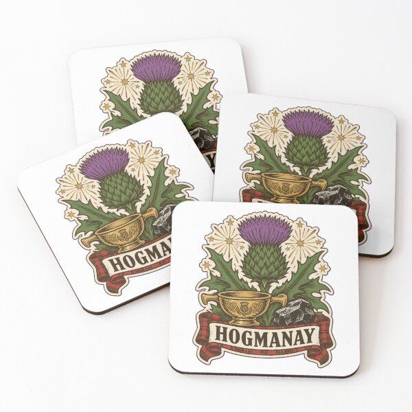 Item preview, Hogmanay Scottish Thistle and Fireworks | Scotland New Years Eve Auld Lang Syne Crest designed and sold by StickyGuys.