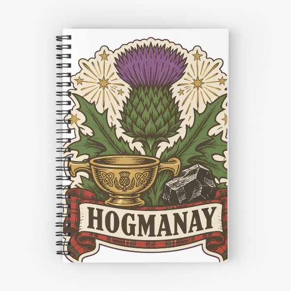 Item preview, Hogmanay Scottish Thistle and Fireworks | Scotland New Years Eve Auld Lang Syne Crest designed and sold by StickyGuys.