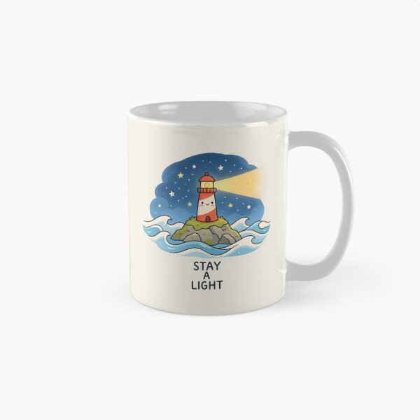 Item preview, Stay a Light | Cute Lighthouse Ocean Inspirational Quote Art designed and sold by MrDev.