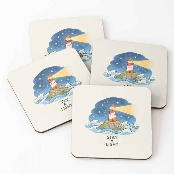 Item preview, Stay a Light | Cute Lighthouse Ocean Inspirational Quote Art designed and sold by MrDev.