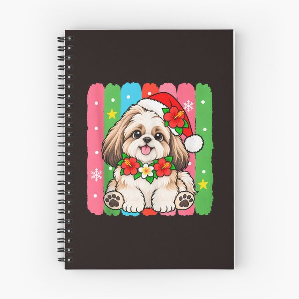 Item preview, Shih Tzu Tropical Christmas Santa Hat Hibiscus Floral Dog designed and sold by mari-kayden.