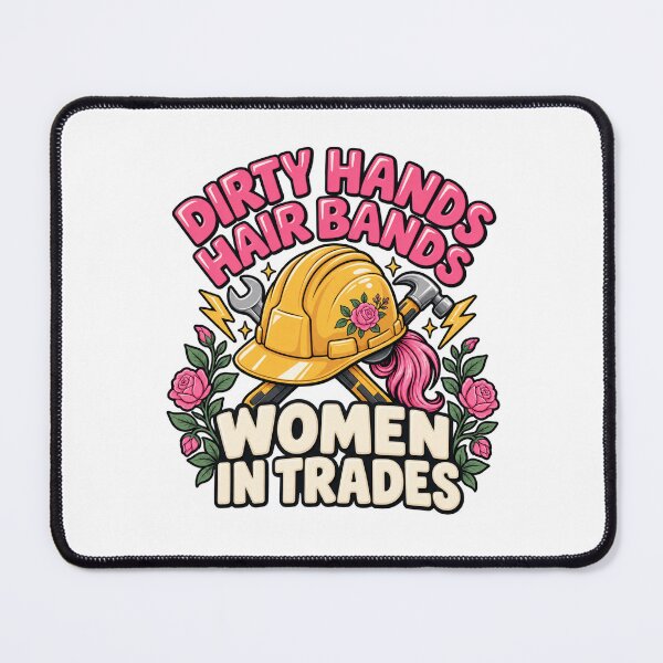 Item preview, Women in Trades with Hard Hat and Flowers designed and sold by skyartdesign.