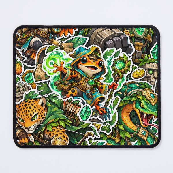 Item preview, Jungle Adventure Gamer Sticker Pack Toucan Jaguar designed and sold by Inked Legacy.