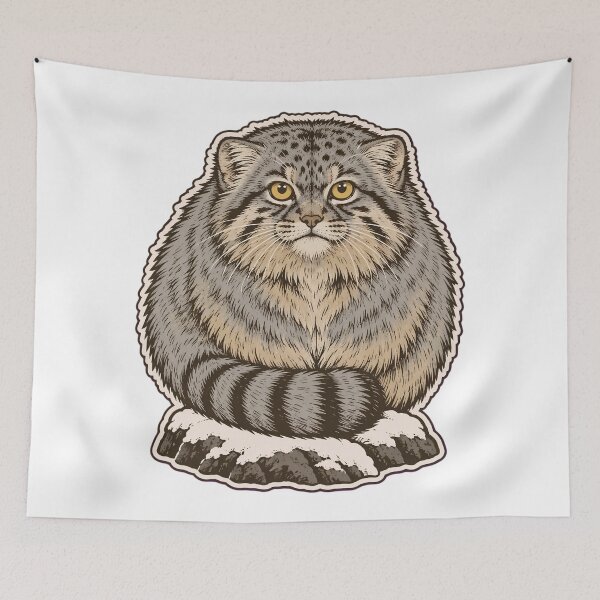 Item preview, Manul | Fluffy Pallas Cat Glaring Wild Cat Die Cut designed and sold by StickyGuys.