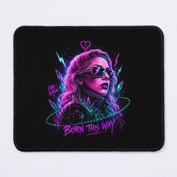 Item preview, Lady Gaga Born This Way Neon Portrait designed and sold by JMS-Artvintage.