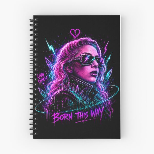 Item preview, Lady Gaga Born This Way Neon Portrait designed and sold by JMS-Artvintage.