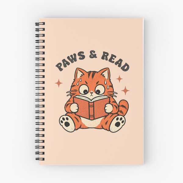 Item preview, Paws & Read Funny Cat Reading Book Retro Vintage Book Lover designed and sold by Chonkz.