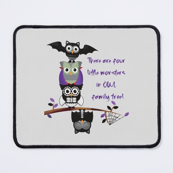 Item preview, Four…in OWL Family Tree (on Lt. Grey) designed and sold by PawsitiveMum3.