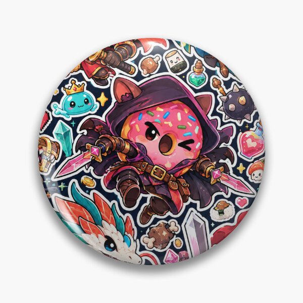 Item preview, Dungeon Food Warriors Sticker Pack Ramen Pizza Art designed and sold by Inked Legacy.